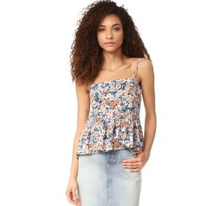 Current/Elliott The Strappy Floral Print Tank in Dusty Bowl Floral Size Medium